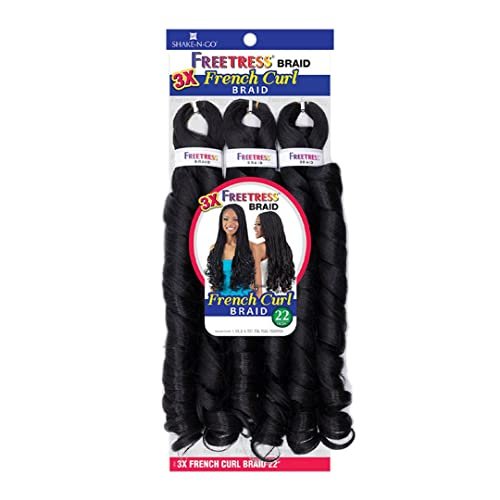 Freetress 3X French Curl Braid 22" | Premium Crochet Braiding Hair